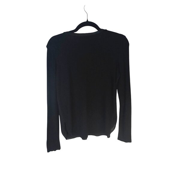 2/$25 Zara W&B Black Small Long Sleeve Top Round Neck Pullover - Picture 12 of 14